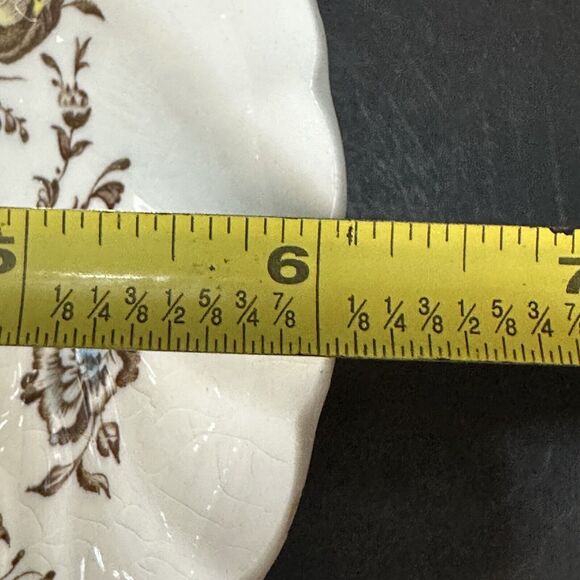 JOHNSON BROTHERS Coupe Cereal Bowl Staffordshire Bouquet Brown Multicolor VTG - Picture 6 of 7